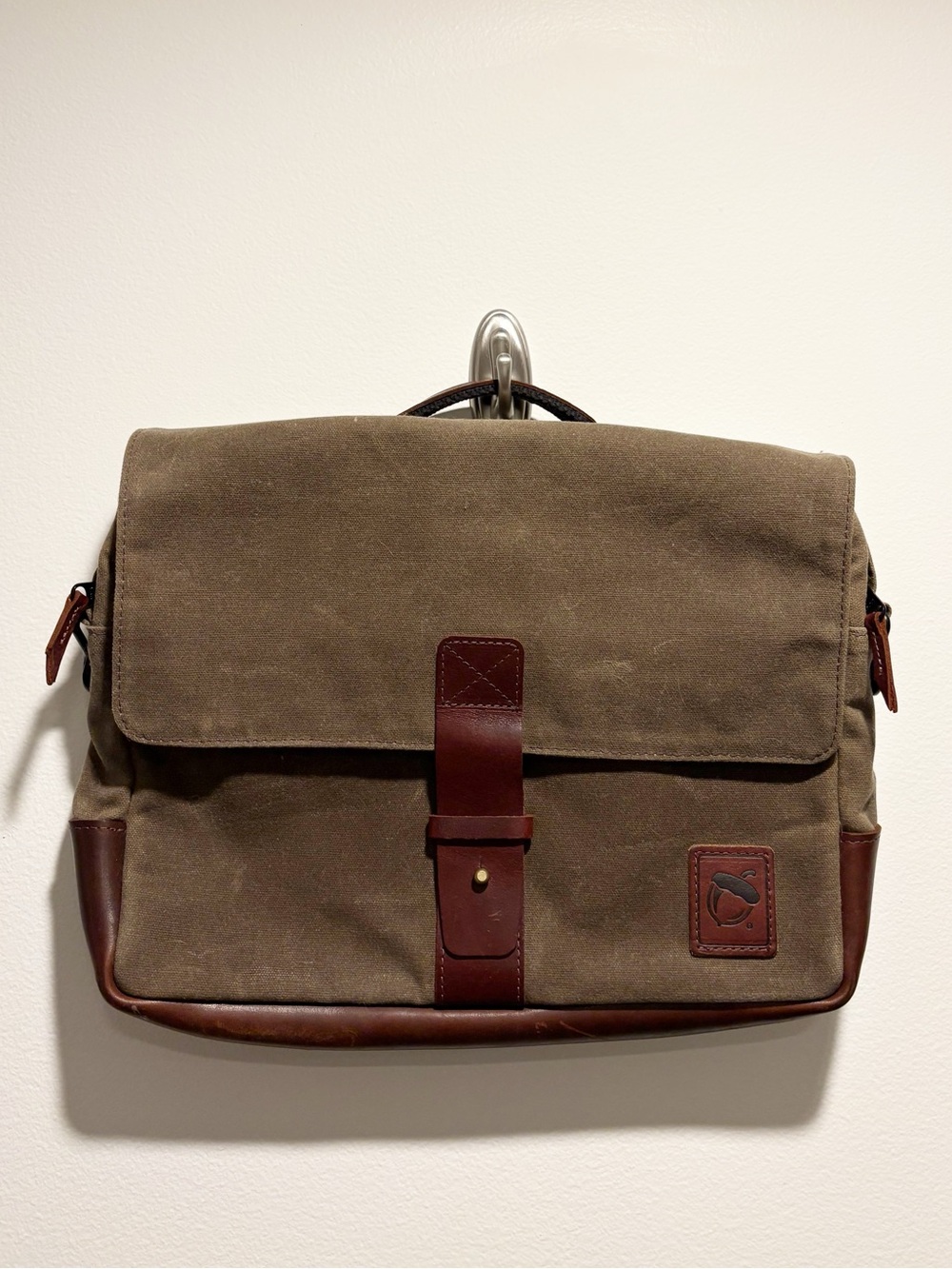 Nutsac || Satchel 13 Waxed Canvas Bag Laptop Tablet Tan Brown